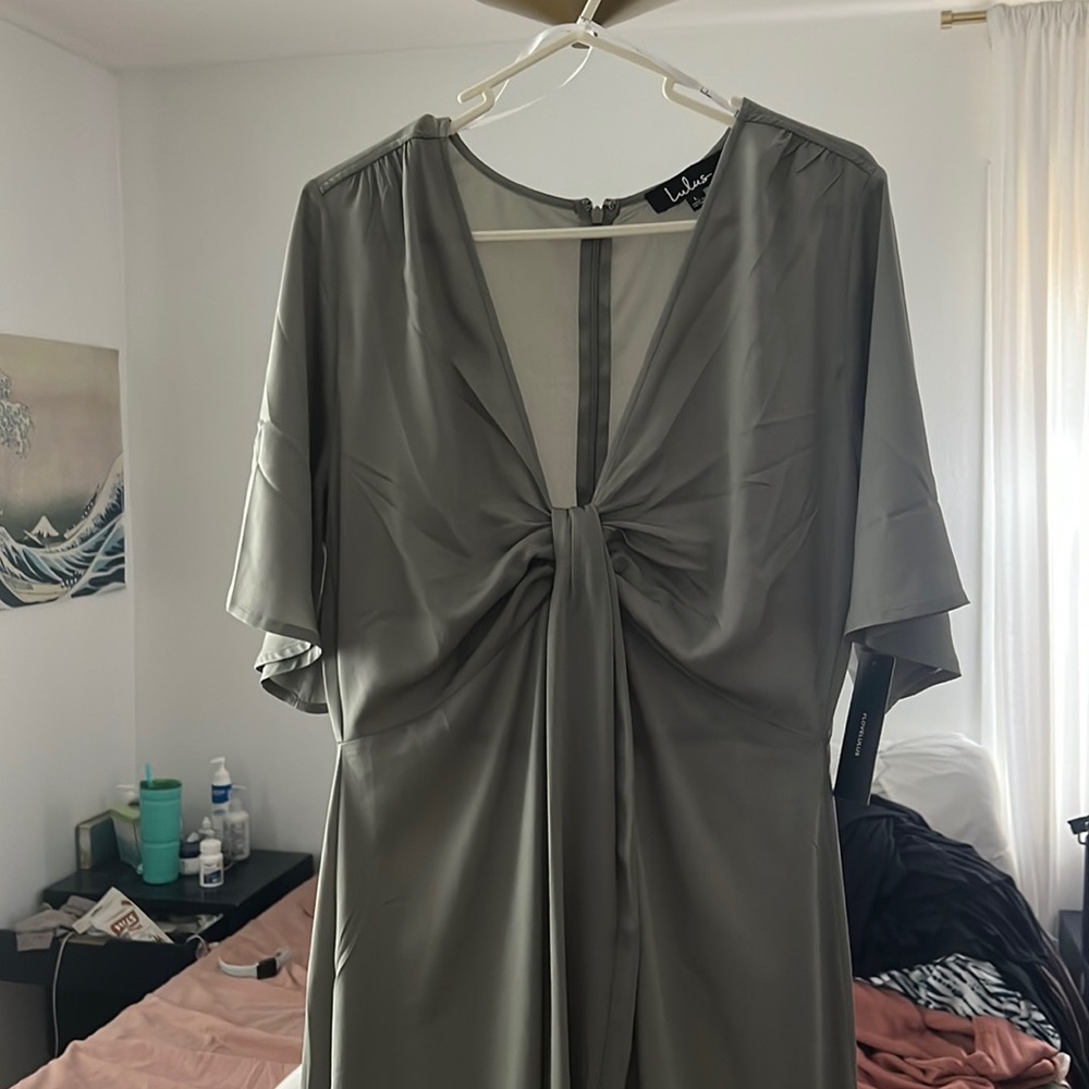 Sage green maxi dress